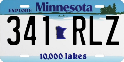 MN license plate 341RLZ