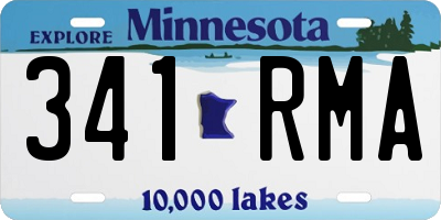 MN license plate 341RMA