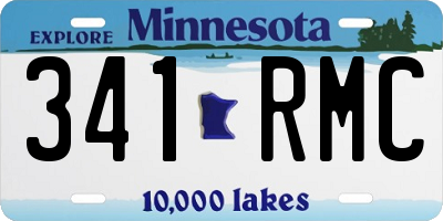 MN license plate 341RMC