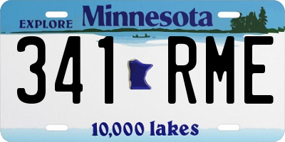 MN license plate 341RME
