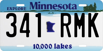 MN license plate 341RMK