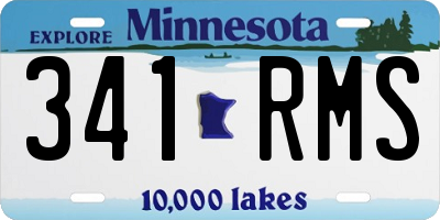 MN license plate 341RMS