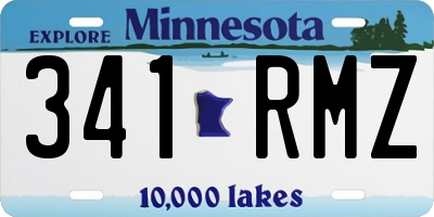 MN license plate 341RMZ