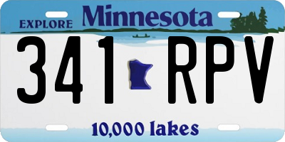 MN license plate 341RPV