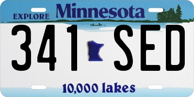MN license plate 341SED