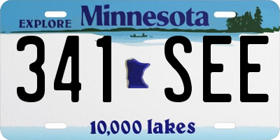MN license plate 341SEE