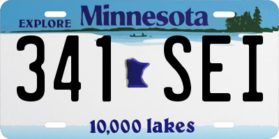 MN license plate 341SEI