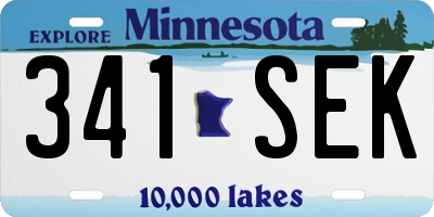 MN license plate 341SEK