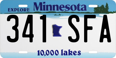 MN license plate 341SFA