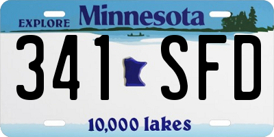MN license plate 341SFD