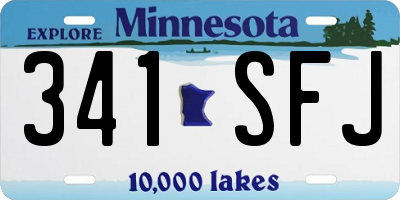 MN license plate 341SFJ