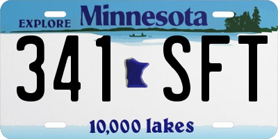 MN license plate 341SFT
