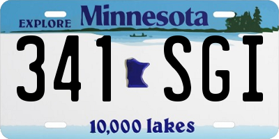 MN license plate 341SGI