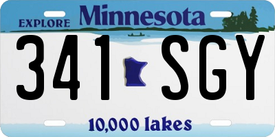 MN license plate 341SGY