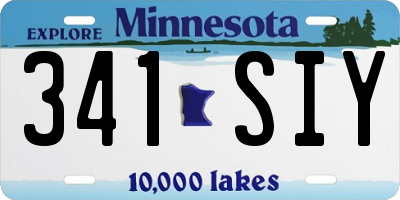 MN license plate 341SIY