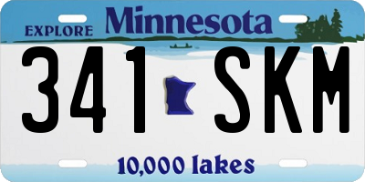 MN license plate 341SKM
