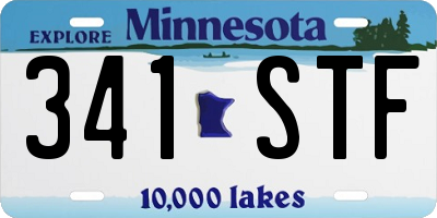 MN license plate 341STF