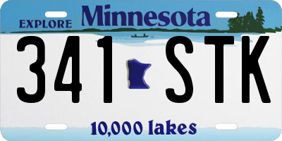 MN license plate 341STK