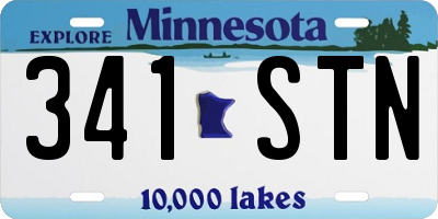 MN license plate 341STN