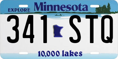 MN license plate 341STQ