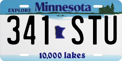 MN license plate 341STU