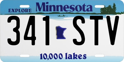 MN license plate 341STV