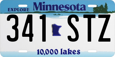 MN license plate 341STZ