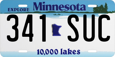 MN license plate 341SUC