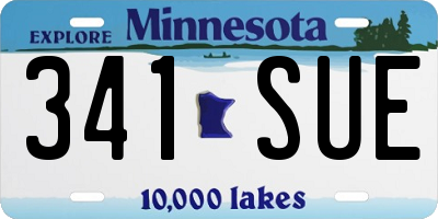 MN license plate 341SUE