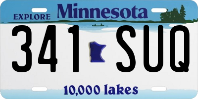 MN license plate 341SUQ