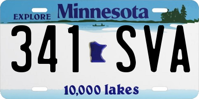 MN license plate 341SVA
