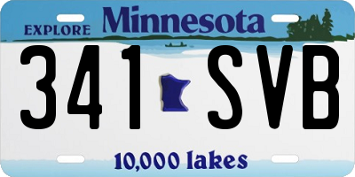 MN license plate 341SVB