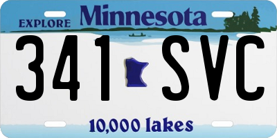 MN license plate 341SVC
