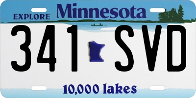 MN license plate 341SVD