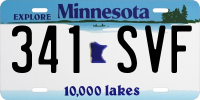 MN license plate 341SVF