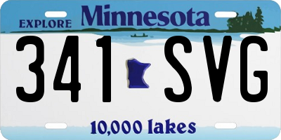 MN license plate 341SVG