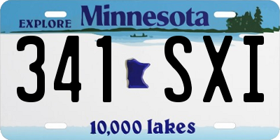 MN license plate 341SXI