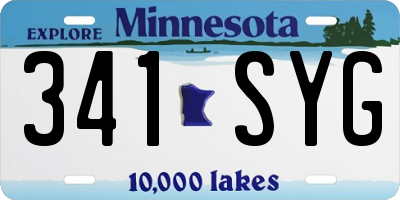 MN license plate 341SYG