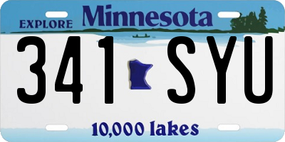 MN license plate 341SYU