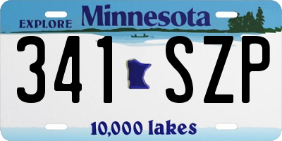 MN license plate 341SZP