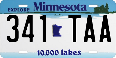 MN license plate 341TAA