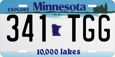MN license plate 341TGG