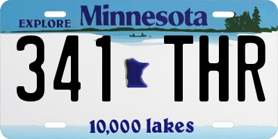 MN license plate 341THR