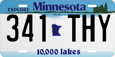 MN license plate 341THY