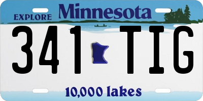 MN license plate 341TIG