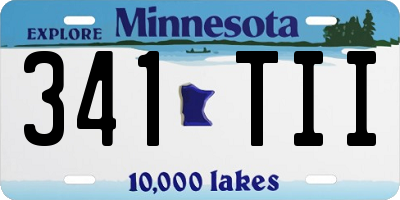 MN license plate 341TII