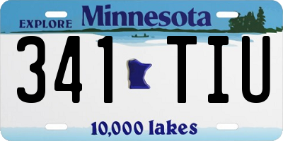 MN license plate 341TIU