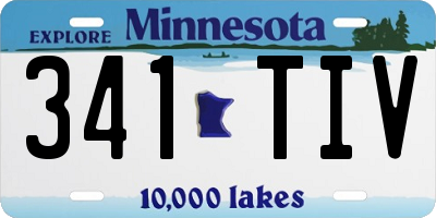 MN license plate 341TIV