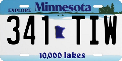 MN license plate 341TIW