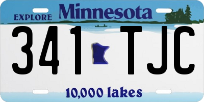 MN license plate 341TJC